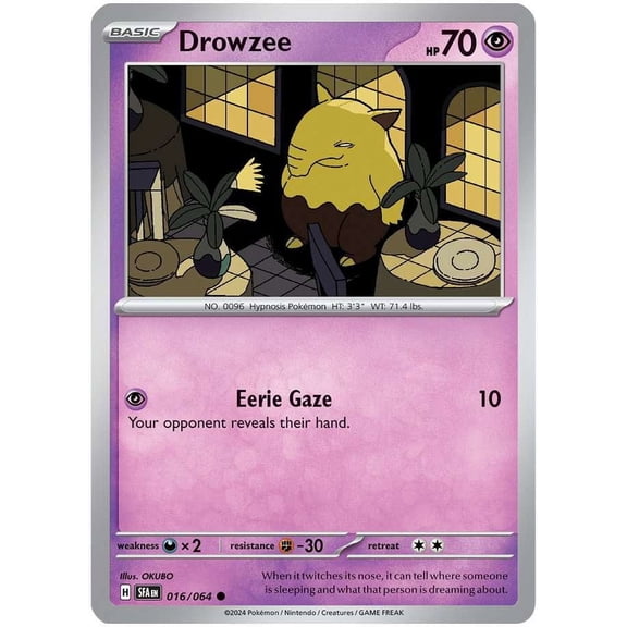 Pokemon Shrouded Fable Common Drowzee #16