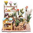 thumbnail image 2 of Threns DIY Miniature Dollhouse Kit 1:24 Scale 3D Miniature Flower House Kit with LED Light Wooden Dollhouse Model Building Kits for Teen Adults, 2 of 9