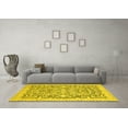 thumbnail image 3 of Ahgly Company Machine Washable Indoor Rectangle Oriental Yellow Modern Area Rugs, 4' x 6', 3 of 4