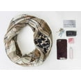 thumbnail image 2 of StylesILove Winter Plaid Infinity Scarf with Hidden Zipper Pocket Fashion Travel Scarf for Women and Men (Brown), 2 of 6
