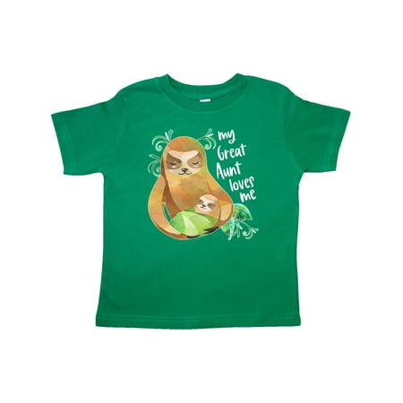 

Inktastic My Great Aunt Loves Me Cute Sloth and Baby Gift Toddler Boy or Toddler Girl T-Shirt