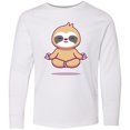 thumbnail image 3 of Inktastic Meditating Sloth Long Sleeve Youth T-Shirt, 3 of 5