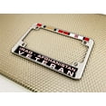 thumbnail image 5 of Motorcycle Domed Custom-Made Personalized Metal License Plate Frame Frame with Iraq Afghanistan Veteran & Ribbons Design- Chrome, 5 of 7