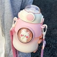 thumbnail image 1 of Taza de agua para niños de 820ml hervidor de agua Kawaii a prueba de fugas para deportes de gimnasio Hugtrwg Para estrenar, 1 of 9