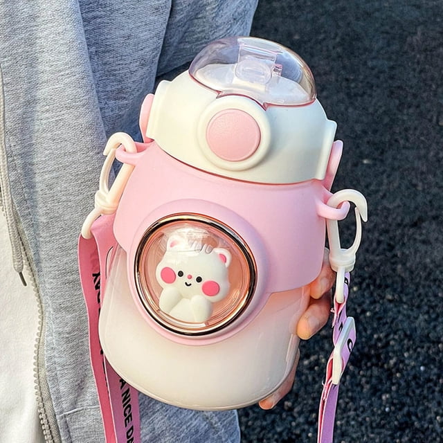 Taza de agua para niños de 820ml hervidor de agua Kawaii a prueba de fugas para deportes de gimnasio Hugtrwg Para estrenar