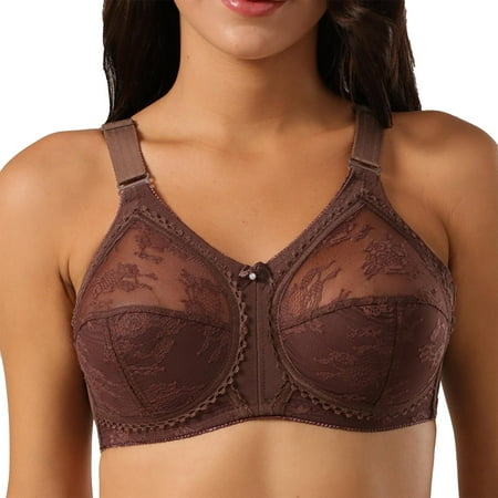 Audhol Lace Bralette Push Up Bra Coffee 90Cd