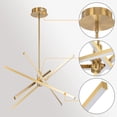 thumbnail image 4 of C Cattleya  4-Light Sputnik LED Chandelier Hanging Pendant Light Gold, 4 of 5