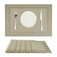thumbnail image 2 of REGALWOVEN Placemats Set of 6 Table Mat Set for Kitchen Dining Room Champagne 18"x12", 2 of 6