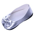 thumbnail image 1 of Elegantes zapatos planos de cuero sintético para muñecas de 18 pulgadas Plata, 1 of 6