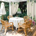 thumbnail image 4 of Outdoor Curtains for Patio Waterproof, Spring Pink Roses Outdoor Privacy Panels Grommet, Pastoral Eucalyptus Leaves Rustic Burlap Blackout Outside Curtains for Porch/Cabana 54"x84", 1 Panel, 4 of 8