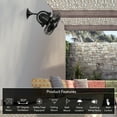 thumbnail image 3 of Matthews Fan Company KC-BK Kaye 13” Matte Black Wall Mount/Ceiling Fan with 3 Blades, Wall Switch, Damp Rated, 3 of 9