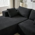 thumbnail image 4 of CKEASEAN 108" Modular Upholstered Boneless Sofa Couch, Deep Seat Sectional Couch with L-Shape Chaise & 6 Pillows, No Assembly Required, Comfy Cloud Chenille Compression Sofa for Living Room/Bedroom, 4 of 9