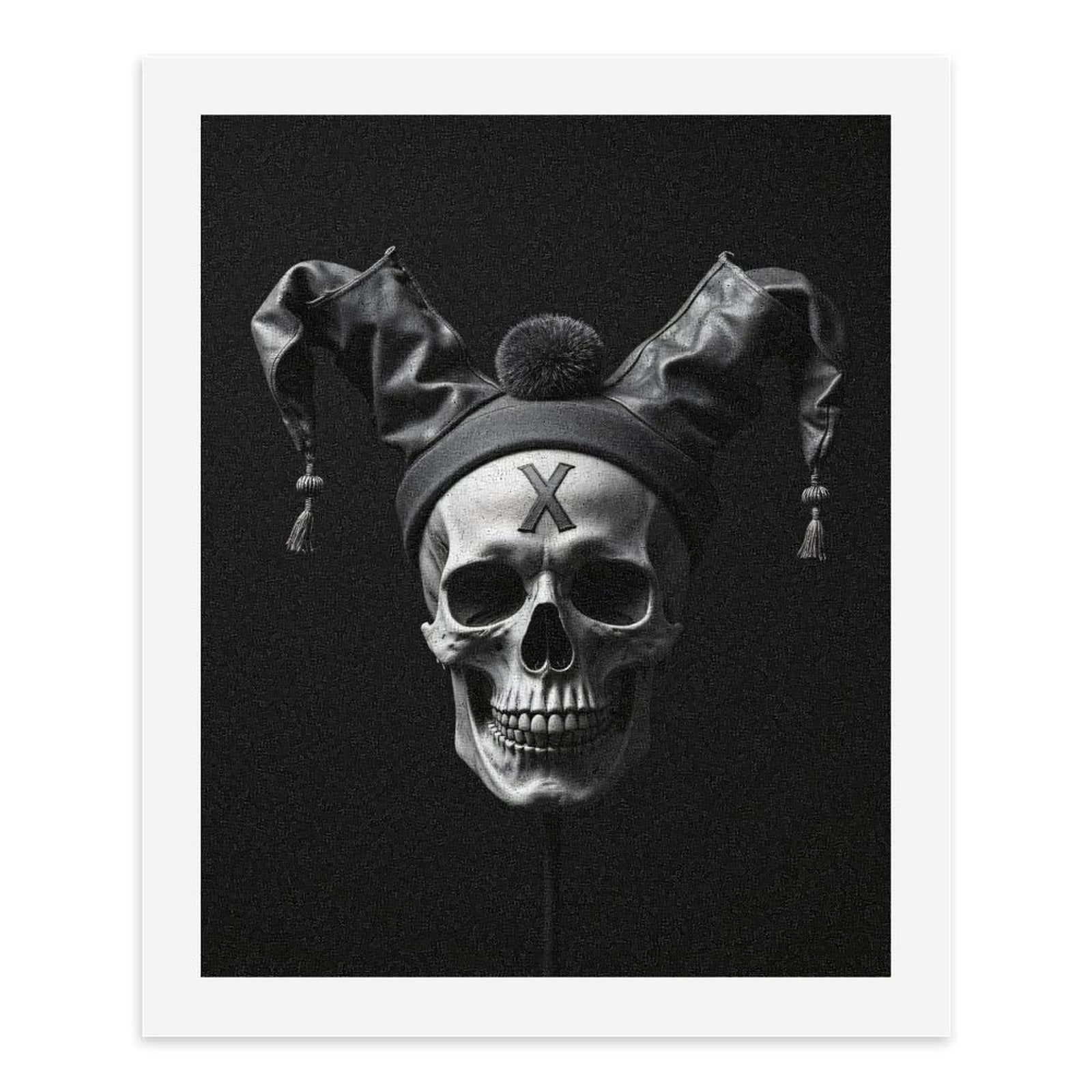 Paint By Numbers Kit for Adults Beginner - DIY Skull Jester Hat Gothic Art Canvas Painting Kits for Adults, Frameless Paint By Number for Adults for Home Wall Decor 16x20 Inch