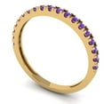 thumbnail image 2 of 0.57 ct Brilliant Round Cut Natural Amethyst 18K Yellow Gold Stackable Band SZ 6.25, 2 of 6