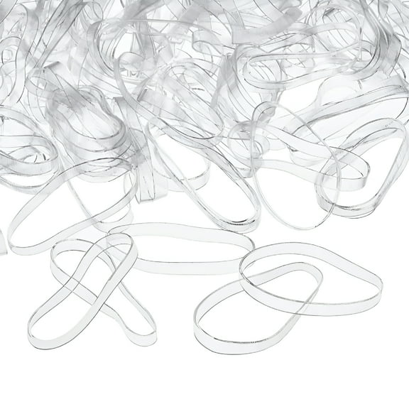 VANIDO 3 mm Clear Elastic Bands Hair Rubber Bands, clear rubber bands , 500 Pieces