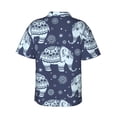 thumbnail image 3 of Tribal Elephant Hawaiian Shirts For Men, Summer Short-Sleeve Relaxed-Fit Button-Down Shirts Medium, 3 of 9