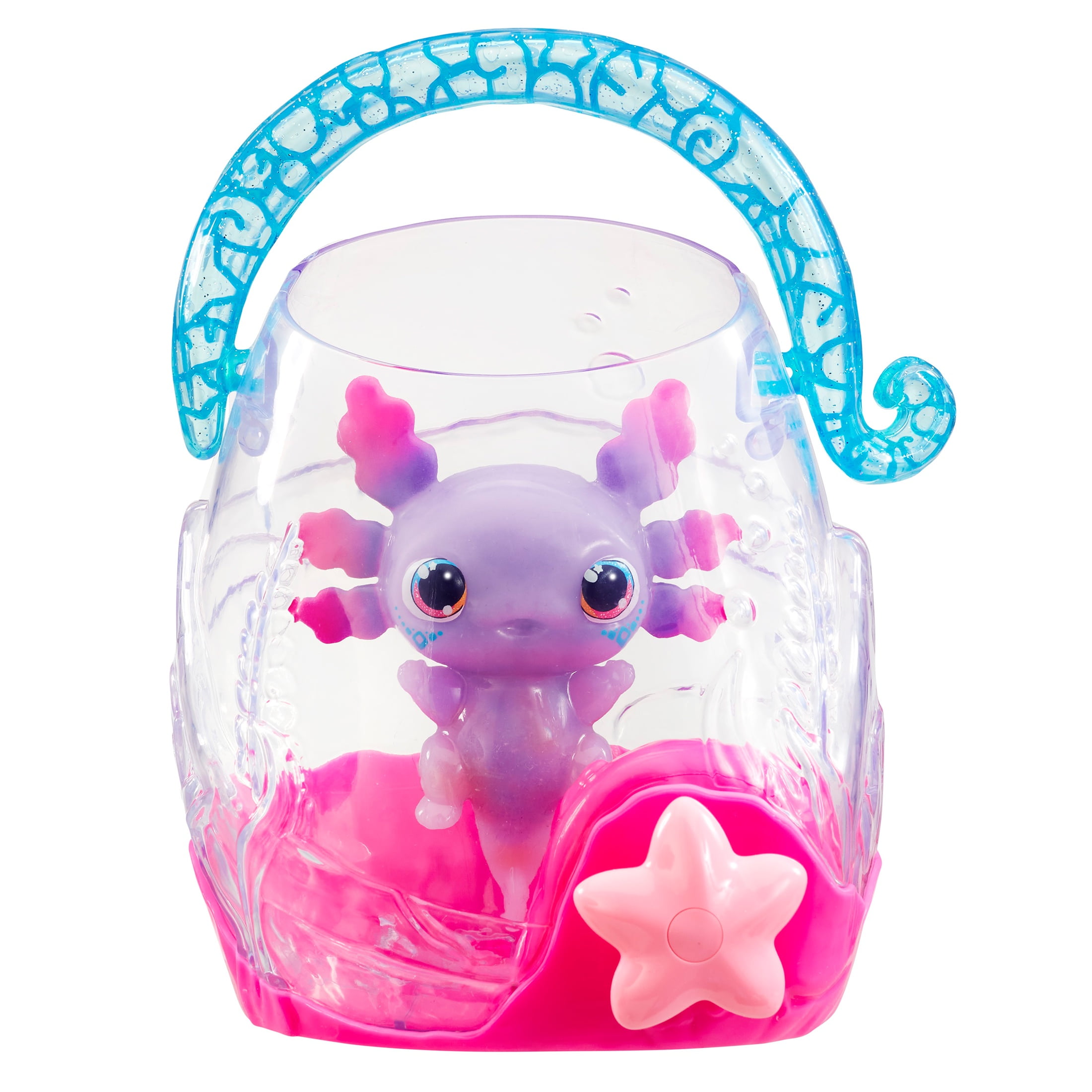 Animagic Let's Glo Axolotl Bubble Reef Figure (Floats & Glow's in Water!)