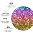 thumbnail image 3 of Vsdgher Glitter Rainbow Print Leather Coasters for Drinks, Durable Drink Coasters 4 Set for Tabletop Protection, Luxurious Home Décor and Housewarming Gift-Round Shape, 3 of 6