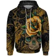 thumbnail image 3 of Sudadera con capucha holgada para hombre, sudadera con capucha con estampado de calavera y serpiente de sangre fresca para hombre, ropa de calle Harajuku Y2k para hombre, 3 of 5