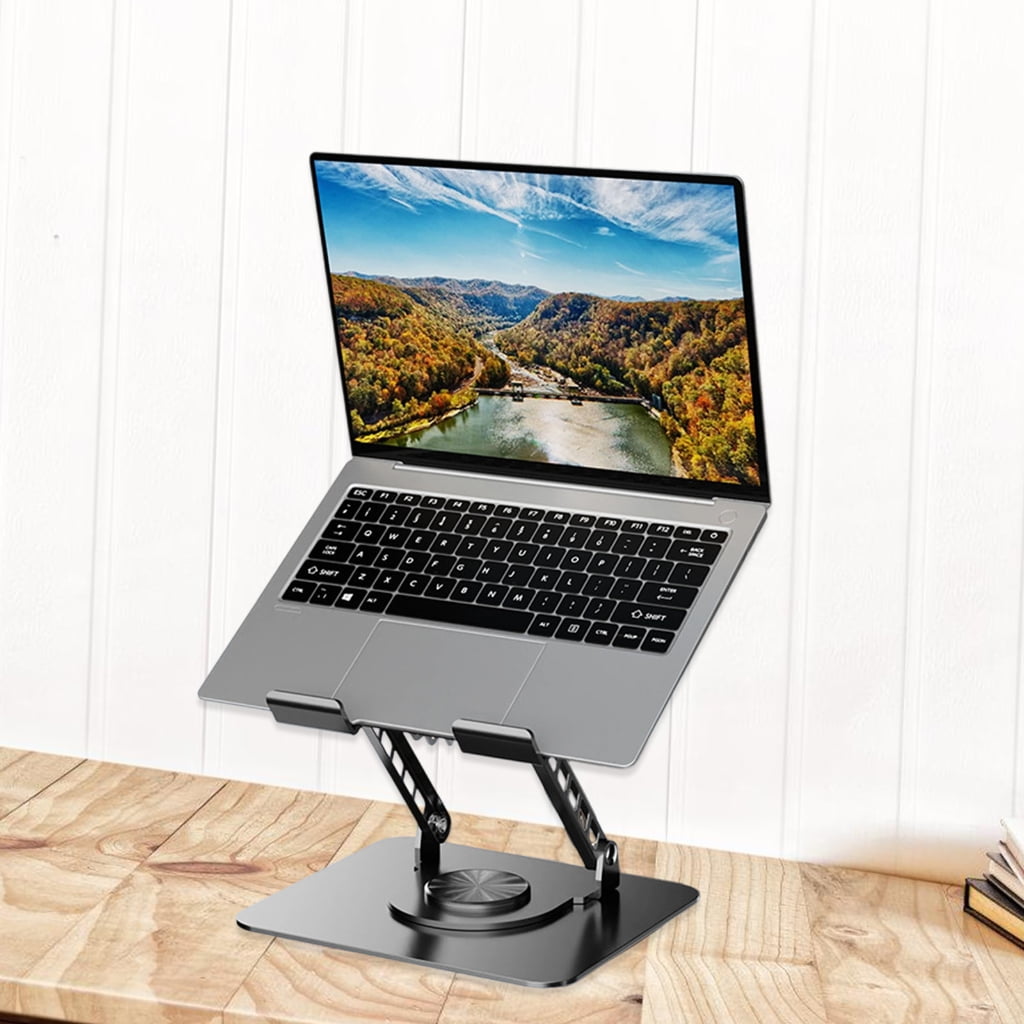 Jesscasday 360 Rotating Aluminum Laptop Stand Adjustment Height Ergonomic Slip Proof Base
