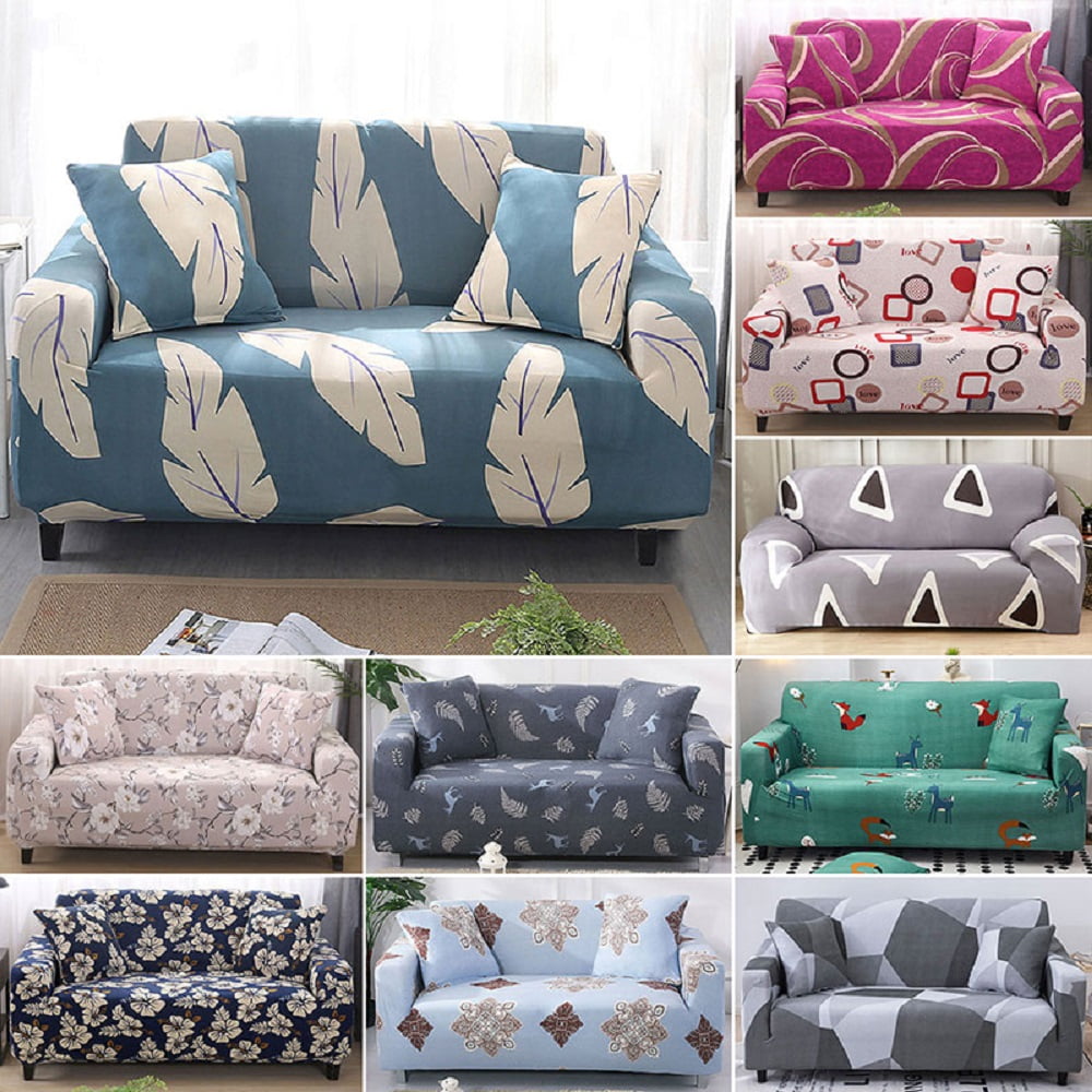 L-Shaped Sofa Covers Elastic Couch Cover 1-4 Seater Protector Settee Slipcovers