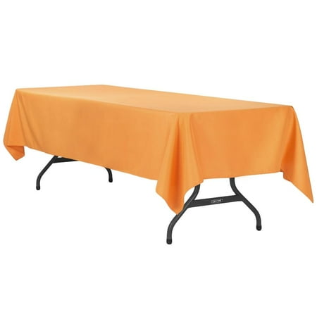 

1 Pc 60 X120 Rectangular Polyester Tablecloth - Orange For Weddings Trade Shows Showrooms Events