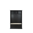 thumbnail image 4 of UBesGoo 71" Entryway Hall Tree with Storage Bench and Coat Rack, 3 Hooks, 2 Drawers & 2 Cabinets for Hallway Living Room Bedroom Home, Black, 4 of 13