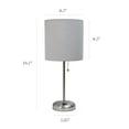 thumbnail image 3 of LimeLights Stick Lamp with Outlet and Fabric Shade Two Pack Set, 3 of 9