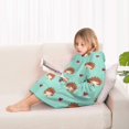 thumbnail image 4 of Cute Hedgehog and Love Blanket Hoodies for Kids 6-13YR Oversize Wearable Blanket Hoodies for Boys Girls Teens, 4 of 7