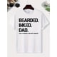 thumbnail image 1 of Camiseta de manga corta con estampado "BEARED INKED DAD" para hombre, cómoda, elástica y moderna, ideal para el verano, ideal para uso diario y casual, ideal para adultos, hombres, mujeres, adolescent, 1 of 7