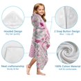 thumbnail image 7 of Pioneer Flower Floral Print Pattern Hooded Bath Towel，60"x35" for Ages 3 To 12 Kids, Quick Dry Lightweight Soft Microfiber Hood Beach Towel Cover Up for Kids, 7 of 7