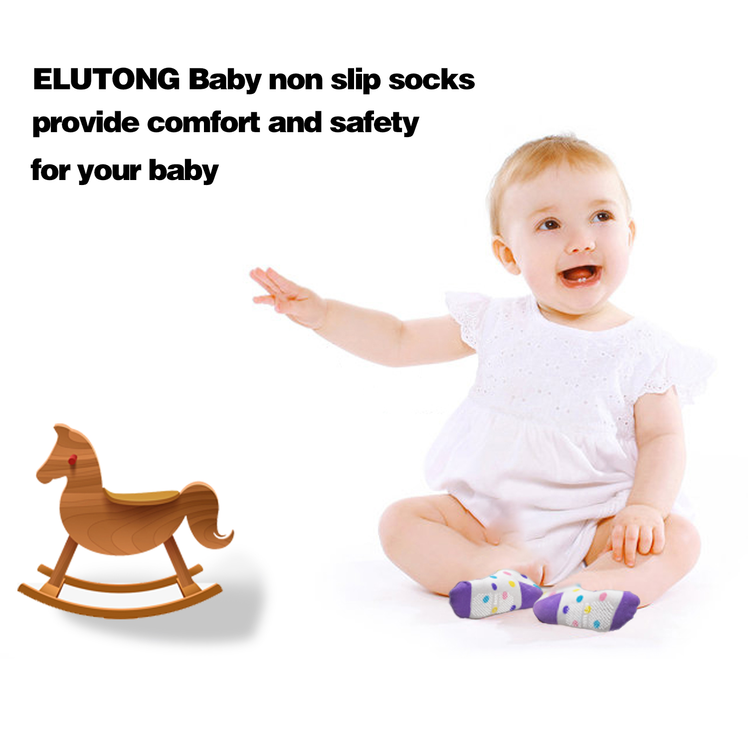 SKIBEAUT Non-Slip Grip Socks 12-Pair Pack for Toddlers photo 6