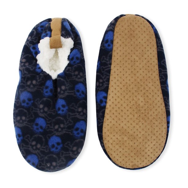 Fuzzy Babba Men's Skulls All Over Slippers