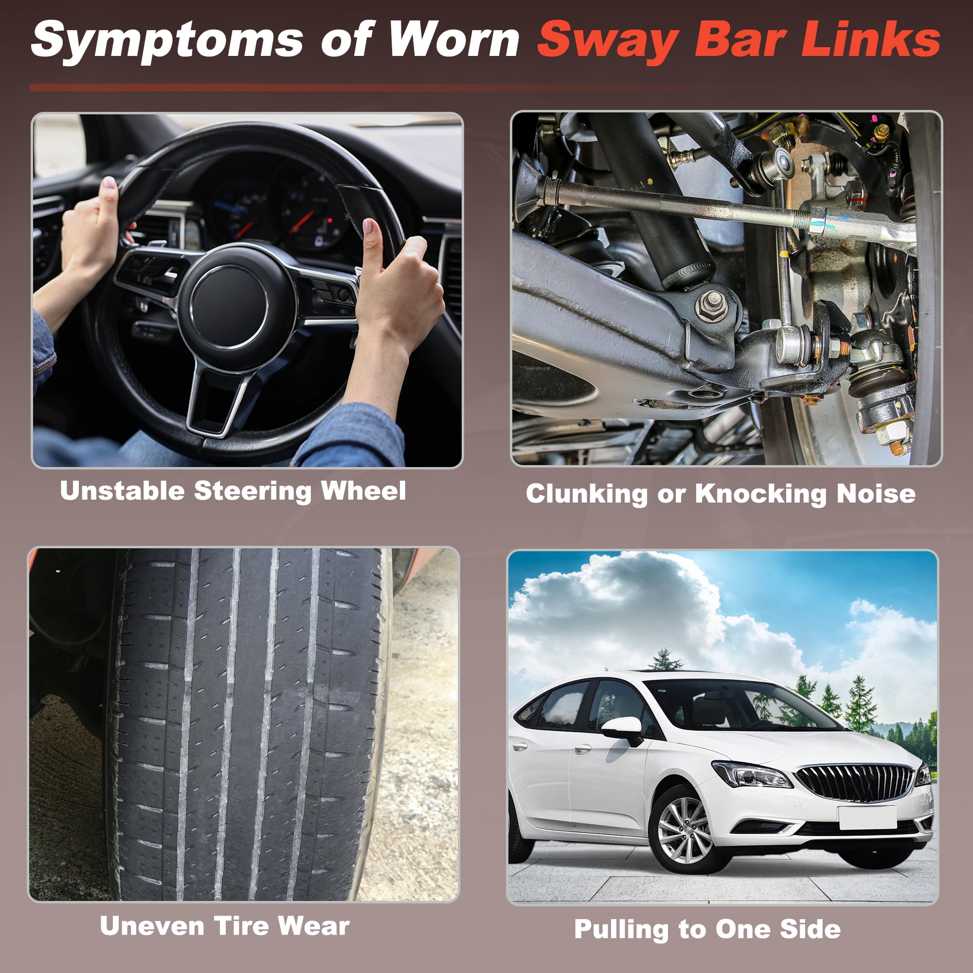 Unique Bargains Front Sway Bar Links for Buick LaCrosse Regal and for Chevrolet Models