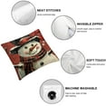 thumbnail image 4 of Acheng Winter Snowman Lumbar Decorative Rectangle Pillow Cover, Let It Snow Red Christmas Snowflake Porch Patio Outdoor Pillowcase, Xmas Holiday Farmhouse Sofa Couch Cushion Case,Set of 2 White, 4 of 6
