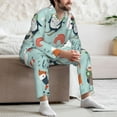 thumbnail image 7 of Naloa Christmas Winter Animals Men’s Pajamas Set - Long Sleeve Button Down Sleep Shirt and Pajama Bottoms Sleepwear Set-, 7 of 7