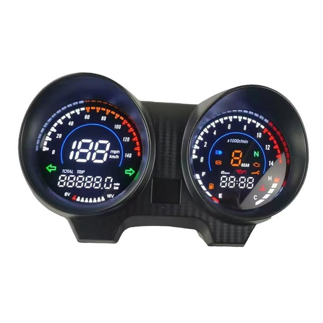 Motorcycle Tachometer LED Display with Backlit Meter Cluster for Brazil CG150 Titan150 Replacement V