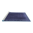thumbnail image 2 of Ahgly Company Machine Washable Indoor Square Persian Blue Traditional Area Rugs, 6' Square, 2 of 4