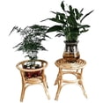 thumbnail image 4 of Soporte de ratán para flores tejidas naturales, soporte para macetas para jardinería, decoración del hogar, 4 of 8