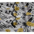 thumbnail image 4 of oneOone Cotton Jersey Yellow Fabric Geometric & Rose Floral Craft Projects Decor Fabric Printed By The Yard 58 Inch Wide, 4 of 4