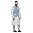 thumbnail image 2 of Atasi Indian Traditional Kurta Churidar Pajama Set With Nehru Jacket For Men, 2 of 3