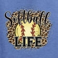 thumbnail image 2 of Softball Life Animal Print Girl Sports Men's Graphic T-Shirt, Vintage Heather Blue, 4X-Large, 2 of 4