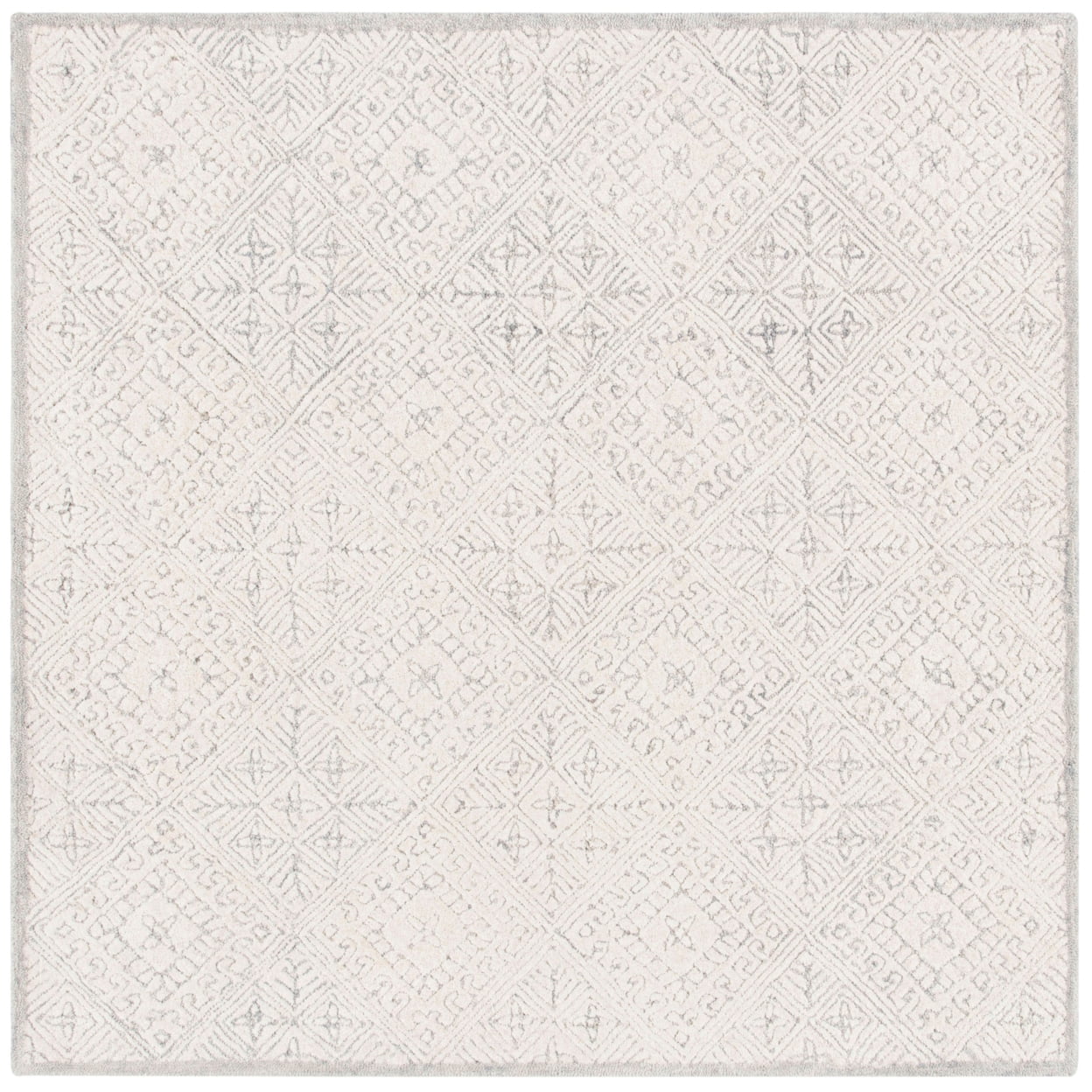 SAFAVIEH Glamour Drummond Geometric Wool Area Rug, Grey/Ivory, 8' x 10'