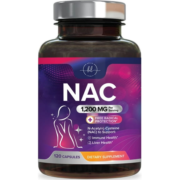 NAC Supplement 1200mg – Optimal Absorption Immune Support with Powerful Antioxidants - Respiratory & Liver Health Support - Bottled in USA, Vegan, GMO & Gluten Free N-Acetyl-L-Cysteine - 120 Capsules