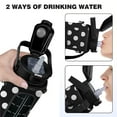 thumbnail image 3 of White Polka Dot 64 Oz Water Bottle with Measurements - BPA Free Leakproof Sport Large Plastic Water Bottle with Straw Strap & Insulated Neoprene Holder Carrier Bag Great Gift for Women Men, 3 of 7