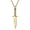 Gold, variant on Punk Sword Dagger Knife Pendant Men's Necklace Chain Stainless Steel Biker Gift-Black