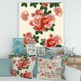thumbnail image 2 of Ancient Red Roses 30 in x 30 in Framed Painting Canvas Art Print, by Designart, 2 of 5