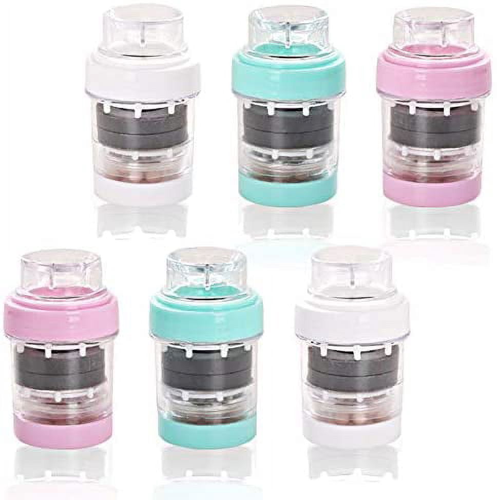 2 Filtros Para Grifo - 360° Giratorios, Con Carbón Activado, Purifican Agua De Cocina Y Baño