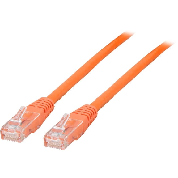 StarTech 20ft CAT6 Ethernet Cable - Orange CAT 6 Gigabit Ethernet Wire -250Mhz 100W PoE RJ45 UTP Molded Network Patch Cord with Strain Relief (C6PATCH20OR)