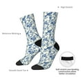 thumbnail image 4 of Disketp Vintage Floral Birds Unisex Crew Socks Lightweight Breathable Ventilation Ankle Socks, Mid-calf socks for Daily, 4 of 6
